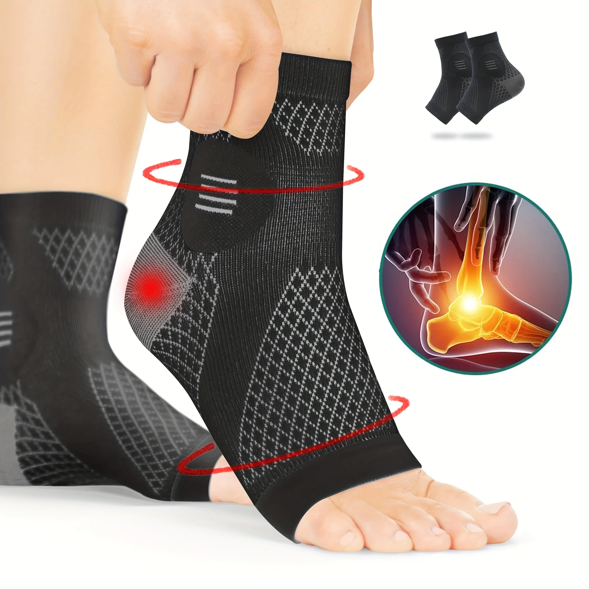 1 Par de Mangas de Compresión  - Ankle Brace Sock reseña y precio
